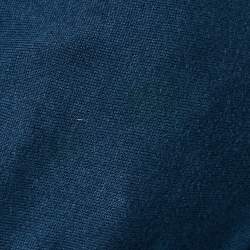 Loro Piana Blue Cashmere and Cotton Knit Hooded Leasure Bomber Jacket M