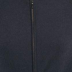 Pre Owned Loro Piana Blue Cashmere and Silk Knit Bomber Jacket M