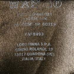 Pre Owned Loro Piana Blue Cashmere and Cotton Knit Hooded Leasure Bomber Jacket M