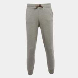 Pre Owned Loro Piana Grey Cashmere Sweatpants M