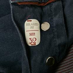 Loro Piana Blue Linen Blend Buttoned Pants S