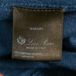 Pre Owned Loro Piana Blue Cashmere Blend Leasure Trousers M