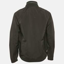 Pre Owned Loro Piana Grey Nylon Zip-Up Bomber Jacket L