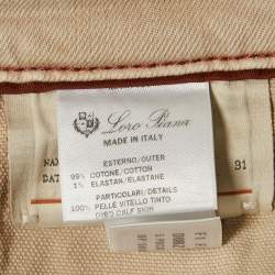Pre Owned Loro Piana Light Beige Denim Jeans M Waist 31"