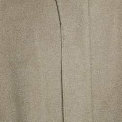 Pre Owned Loro Piana Khaki Brown Wool Single Breasted Long Overcoat XL