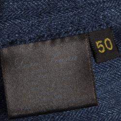 Pre Owned Loro Piana Blue Linen Tailored Blazer L