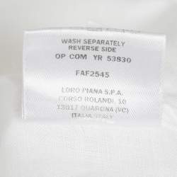 Pre Owned Loro Piana White Linen Long Sleeve Shirt XL