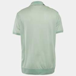 Pre Owned Loro Piana Green Cotton Pique Polo T-Shirt XL
