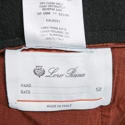 Pre Owned Loro Piana Grey Wool Jersey Trousers XL