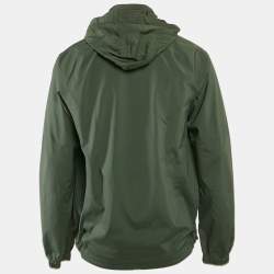 Pre Owned Loro Piana Green Nylon Zip-Up Bomber Jacket L