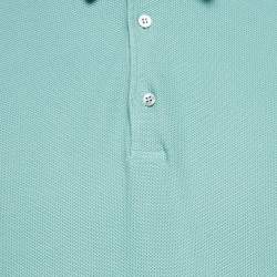 مملوكة مسبقًا Loro Piana Green Cotton Pique Polo T-Shirt XXXL