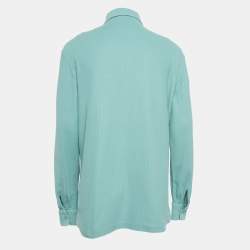 مملوكة مسبقًا Loro Piana Green Cotton Pique Polo T-Shirt XXXL