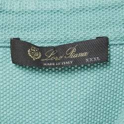 مملوكة مسبقًا Loro Piana Green Cotton Pique Polo T-Shirt XXXL