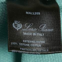 مملوكة مسبقًا Loro Piana Green Cotton Pique Polo T-Shirt XXXL