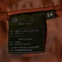 Pre Owned Loro Piana Navy Blue Wool Single Breasted Blazer XXL