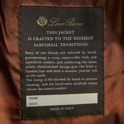 Pre Owned Loro Piana Navy Blue Wool Single Breasted Blazer XXL