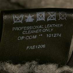 Loro Piana Brown Suede and Shealing Zip-Up Jacket S