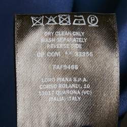 Loro Piana Blue Nylon Zip-Up Reversible Bomber Jacket S