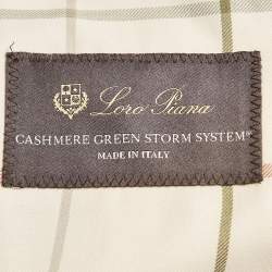 Pre Owned Loro Piana Brown Cashmere Quilted Down Parka S