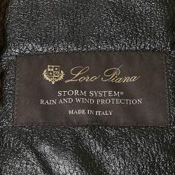 Pre Owned Loro Piana Navy Blue Nylon Fur Lined Storm System Hooded Jacket S