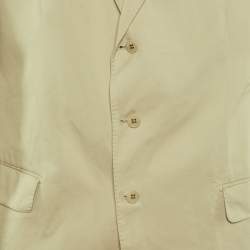 Bradbury X Loro Piana Vintage Beige Cotton Button Front Jacket 5XL