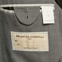 Loro Piana Grey Wool Single Breasted Blazer L
