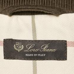 Loro Piana Khaki Brown Cashmere Quilted Storm System Jacket XS