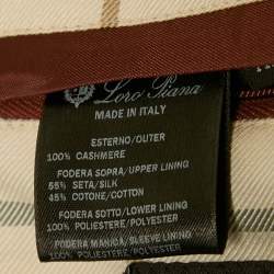 Loro Piana Khaki Brown Cashmere Quilted Storm System Jacket XS