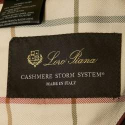 Loro Piana Khaki Brown Cashmere Quilted Storm System Jacket XS