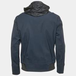 Loro Piana Navy Blue Wool Blend Zip-Up Hooded Sailing Jacket S