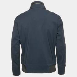 Loro Piana Navy Blue Wool Blend Zip-Up Hooded Sailing Jacket S