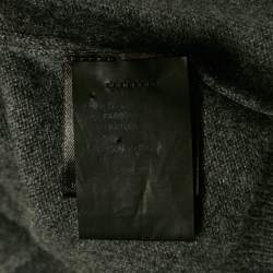 Pre Owned Loro Piana Grey Cashmere V-Neck Sweater XL 