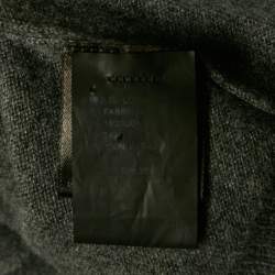 Pre Owned Loro Piana Grey Cashmere V-Neck Sweater XL 