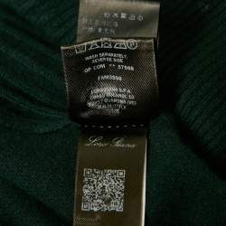 Pre Owned Loro Piana Dark Green Cashmere Knit Polo Aspen Sweater XXL