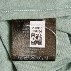 Pre Owned Loro Piana Green Silk Blend Crew Neck T-Shirt XXL