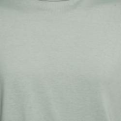 Pre Owned Loro Piana Green Silk Blend Crew Neck T-Shirt XXL