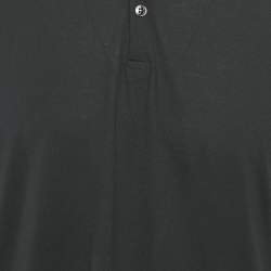 Pre Owned Loro Piana The Gift of Kings Black Wool Polo T-Shirt L
