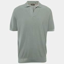 مملوكة م سبقًا تي شيرت لورو بيانا بيكيه قطن أزرق فاتح بولو مقاس كبير جدًا جدًا - إكسترا إكسترا لارج