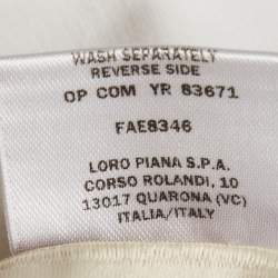 Pre Owned Loro Piana White Cotton Chino Trousers XL