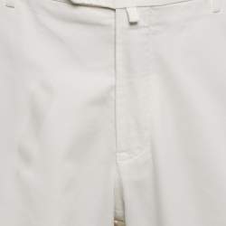 Pre Owned Loro Piana White Cotton Chino Trousers XL