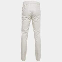 Pre Owned Loro Piana White Cotton Chino Trousers XL