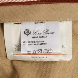 Pre Owned Loro Piana White Cotton Chino Trousers XXL 