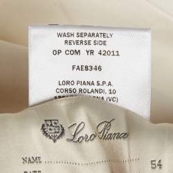 Pre Owned Loro Piana White Cotton Chino Trousers XXL 