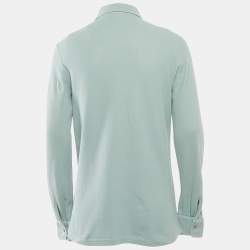 Loro Piana Blue Cotton Pique Knit Polo T-Shirt M