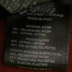 Loro Piana Grey Corduroy Collar Gabardine Jacket M