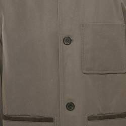 Loro Piana Grey Corduroy Collar Gabardine Jacket M