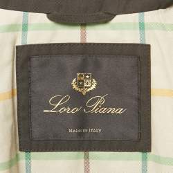 Loro Piana Grey Corduroy Collar Gabardine Jacket M