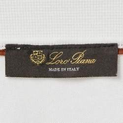 Pre Owned Loro Piana White Cotton Jersey Polo T-Shirt 4XL
