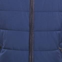 Pre Owned Loro Piana Navy Blue Nylon Padded Gilet Jacket L