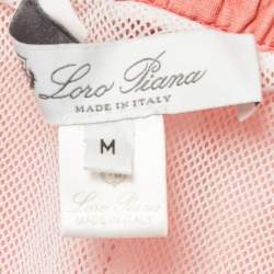 Pre Owned Loro Piana Pink Silk Drawstring Swim Shorts M